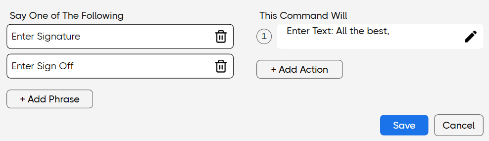 Saved automation
